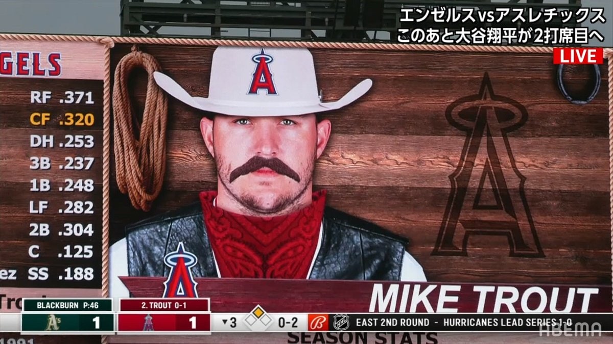 大谷翔平の“兄貴分”トラウト、カウボーイ風画像がまるで違和感なしと
