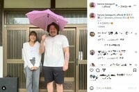 川口春奈、一ノ瀬ワタルと仲睦まじく“相合い傘”する姿に「傘の大きさ完璧」「トトロっぽい!!」と称賛の声