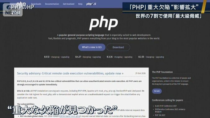 PHPのホームページ