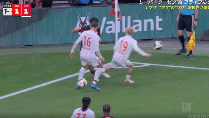 ウソでしょ…！？ 20歳の天才MF、脳がバグる“衝撃の股抜き2連発”「神業すぎる」「バケモンかよ」1人で相手守備陣を破壊する“スーパーアシスト” 2枚目