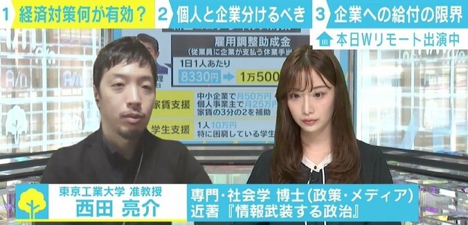 「場当たり的で混乱を極めている印象」 西田亮介氏が考える、個人と中小企業向けの経済支援策 2枚目