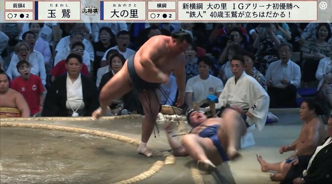 大の里を撃破した玉鷲