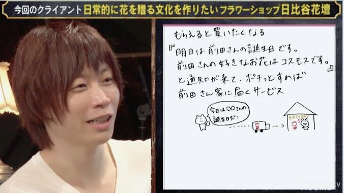 SHOWROOM代表・前田裕二、「花を贈る行為が習慣化する」アイデアを語る 1枚目