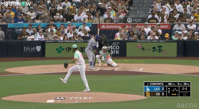 ダルビッシュの“魔球”高速シンカーに打者が立ち尽くす