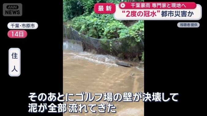 泥水が流れ込む被害
