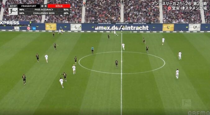 何が起きた…！？ 堂安律が「上手すぎる」相手守備陣を崩す“神パス”→攻撃を加速させるポジショニング「リズム作ってるな」 3枚目