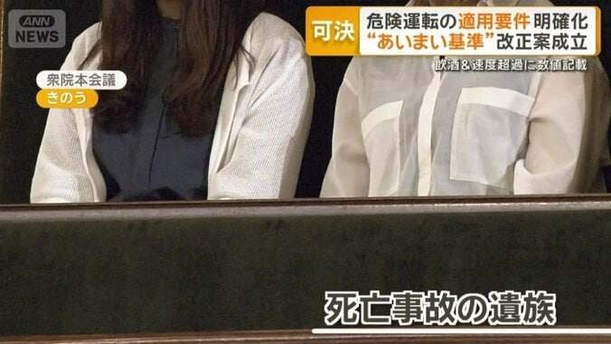傍聴席に死亡事故の遺族の姿