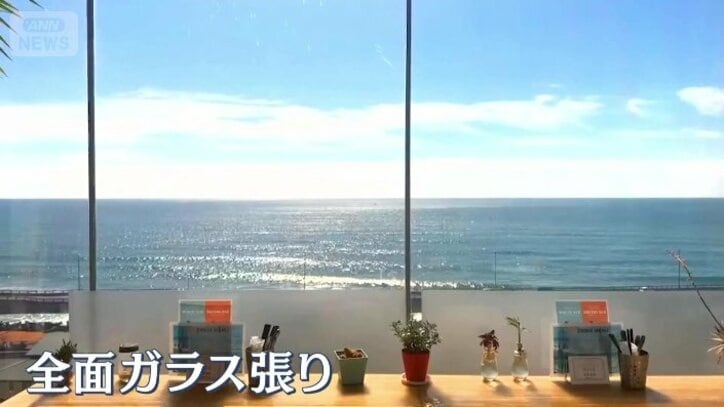 全面ガラス張りのオーシャンビュー