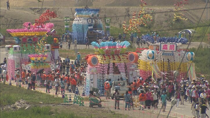 かさ上げ工事直前のうごく七夕祭り 2016年8月7日