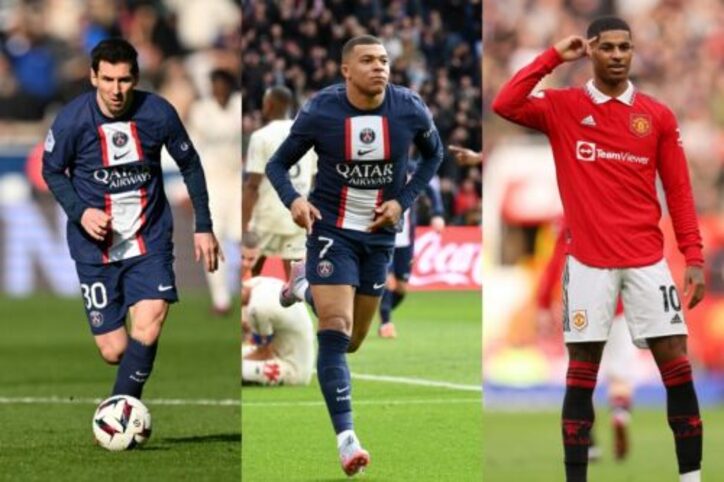 メッシ、エンバペ、ラッシュフォード