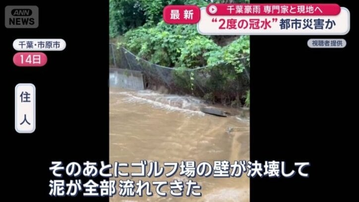泥水が流れ込む被害