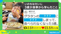 【映像】食べられないよおおお！ 3歳が食事から学んだこと