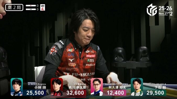 照れくさかった？イケメン内川、放銃したのにニヤニヤ顔が止まらない