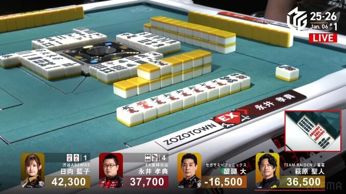 猛攻止まらず！永井孝典、オーラスの劇的満貫ツモで逆転勝利の瞬間