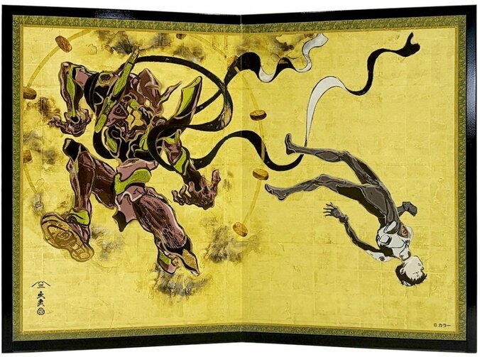 【写真・画像】国宝がエヴァ機体と融合！「EVANGELION 風神雷神図屏風」が7月17日より発売決定　1枚目