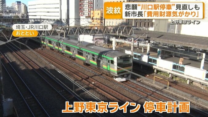 上野東京ラインの川口駅停車計画揺れる　慎重姿勢の新市長9日就任　「費用気がかり」 1枚目