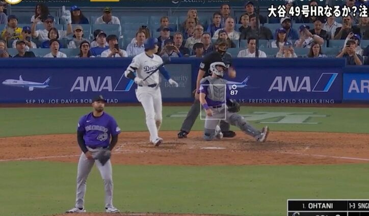 【写真・画像】なんで打った？ 大谷翔平、強引スイングで“まさかの光景”「エグすぎるw」「すげえ怪力」投手ドン引き… 無理矢理“弾丸ヒット”　1枚目