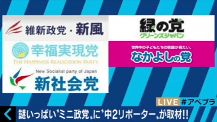 中学2年生がミニ政党に突撃インタビュー　「虚しくない？」「意味あるの？」