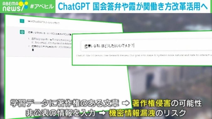 霞が関 AIによる「答弁作成」で“脱ブラック”できる？ ChatGPT本人が課題を指摘「政治的リスクや法的責任を考慮すべき」 2枚目