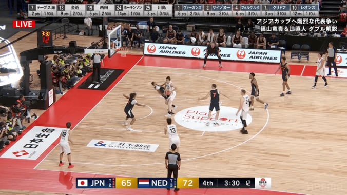 敵を吹っ飛ばす！ 201cm日本バスケ新星、“驚異のフィジカル”に解説＆ファンが興奮「20歳でこの迫力！」川島悠翔をホーバスHCも称賛「すごく良かった」 2枚目