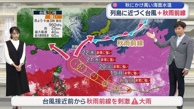 【台風情報】台風30号 沖縄で猛烈な風 けが人や倒木被害 停電も　26日から27日にかけ西日本に接近、上陸の恐れ　今後の進路は 22枚目