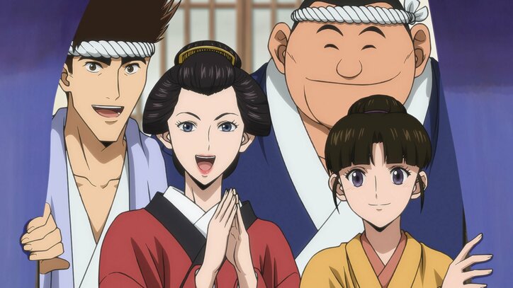 アニメ「るろうに剣心」葵屋一同場面カット