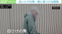 白いヒゲの高齢男性、他人の車にキズをつけて逃走…所有者「本当に腹立たしい」