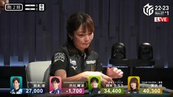 セレブ麻雀・黒沢咲、渋々のポンに“ぷんすか”な表情 副露率は屈指の低さで有名「めっちゃ不服そうだねｗ」「怒りのぽん」／麻雀・Mリーグ