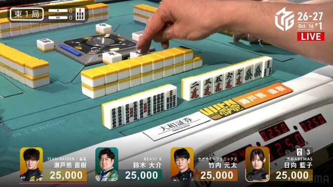 約1/12500の奇跡　ダブルリーチ→追っかけ2巡目リーチ