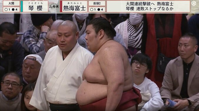 競技の行方が気になる熱海富士