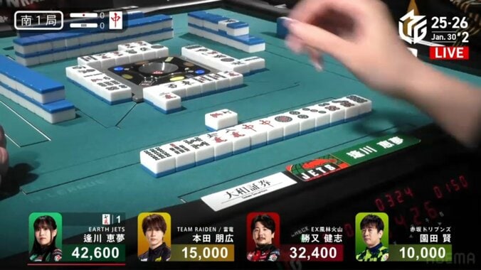 まさかのアガリ