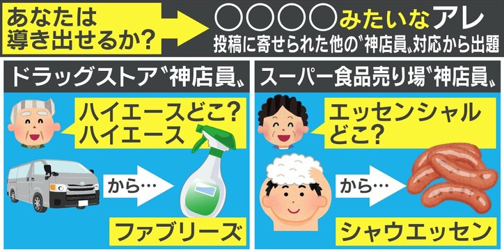 「オノ・ヨーコみたいなアレ」が意味するものにびっくり！顧客の希望をズバリと当てるスーパーの神店員