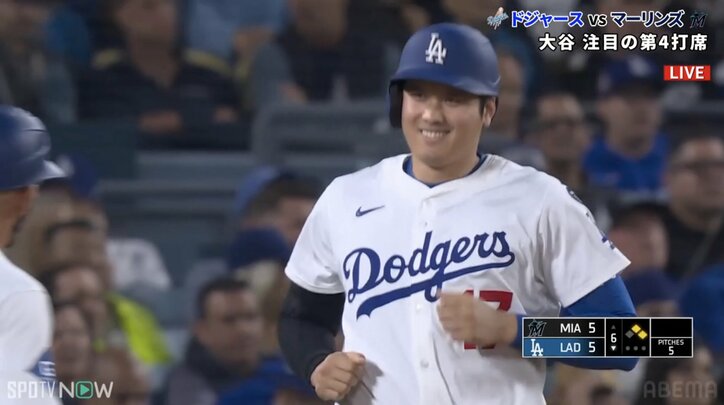 【映像】大谷、バット寸止め→打席で“ぴょん”