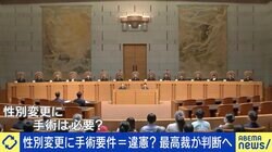 性別変更に手術要件は違憲か？ 最高裁が判断へ「“お医者さん頼み”の運用も問題では」
