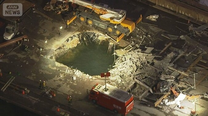 ヘリから見た事故直後