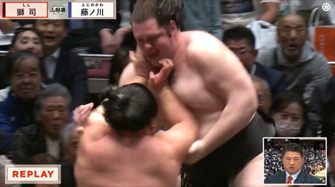 藤ノ川を攻め立てる獅司