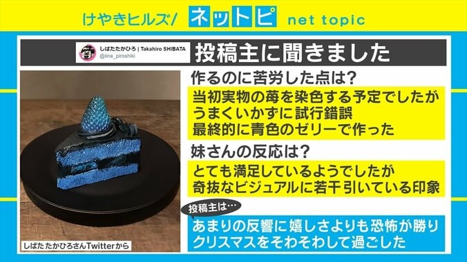 色を反転させるとショートケーキに!? 衝撃的なビジュアルの“映えすぎるケーキ”がSNSで話題 3枚目