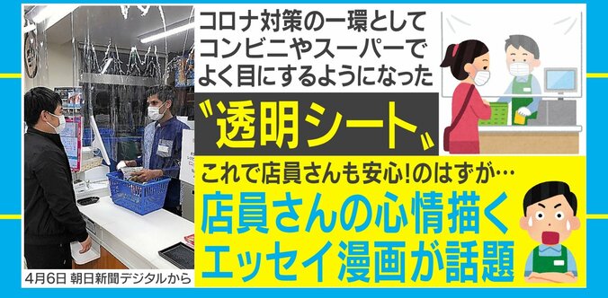 「意味ないやん！」レジ前の飛沫防止用”透明シート”をめくる客に店員戸惑い 1枚目