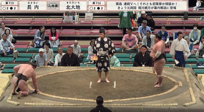 「大丈夫か」親方も慌てて呼びかけ…力士、取組後に立ち上がれず“異変” 相手力士も困惑「心配になるわな」館内も騒然 3枚目