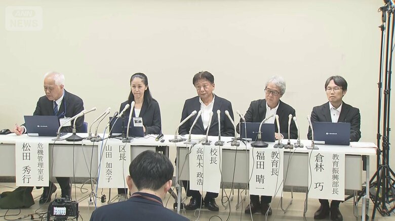 “校舎の建て替え”分散登校も…保護者に説明　音楽準備室に20本以上のハンガー