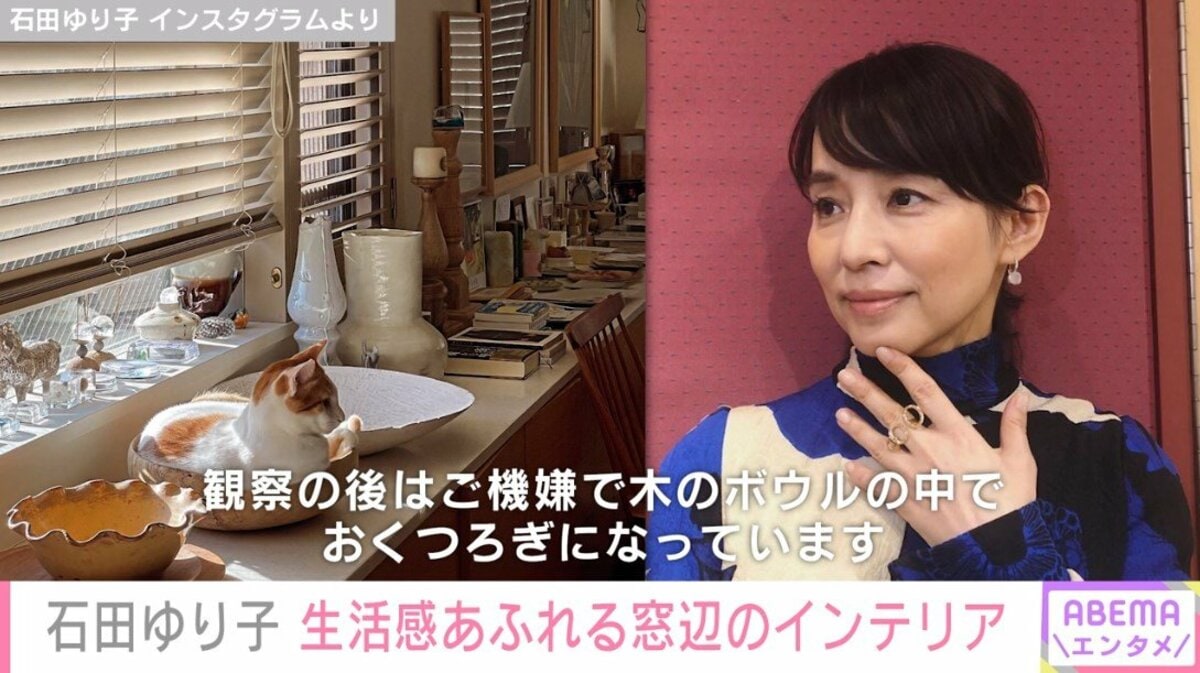 石田ゆり子、“生活感あふれる”自宅の窓辺を公開 「まるでお店のよう 