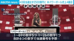43回当選出ず2500億円に 米パワーボール史上4番目