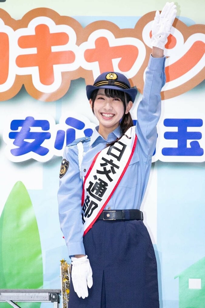 「大好きな埼玉県のために」金村美玖、渡邉美穂、丹生明里がハッピーオーラな「一日交通部長」に就任　秋の全国交通安全運動 4枚目