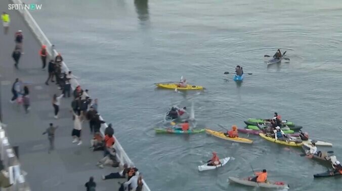 大谷のホームランは海へ着弾