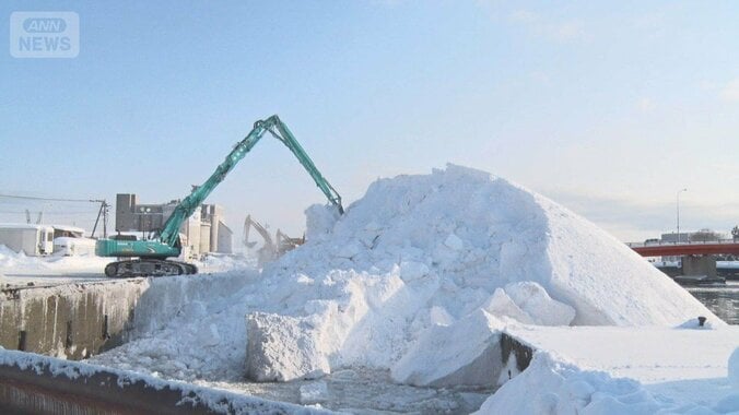 雪捨て場“満杯”一時閉鎖…住宅地に“雪崩”リスクも　再び寒波“警報級”大雪の恐れ 1枚目