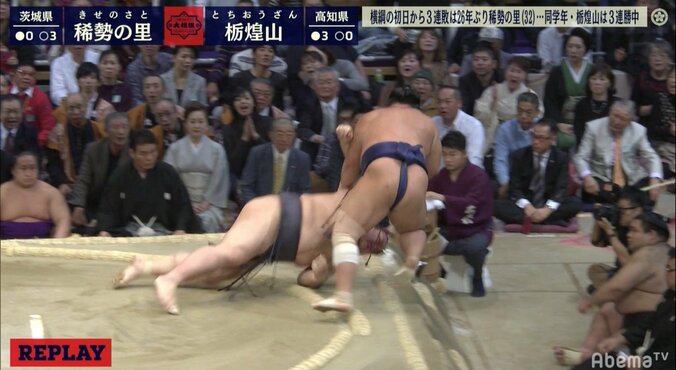 館内に悲鳴とどよめき！　稀勢の里、軍配差し違いの末に4連敗！　栃煌山にも金星配給 1枚目