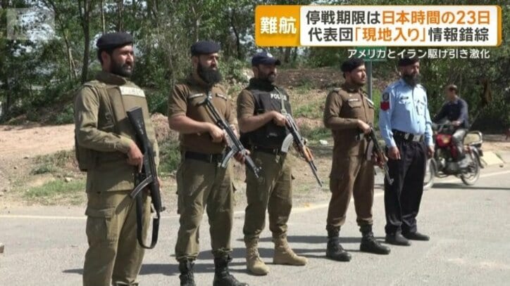 厳戒態勢の首都で銃を持った軍や警察関係者
