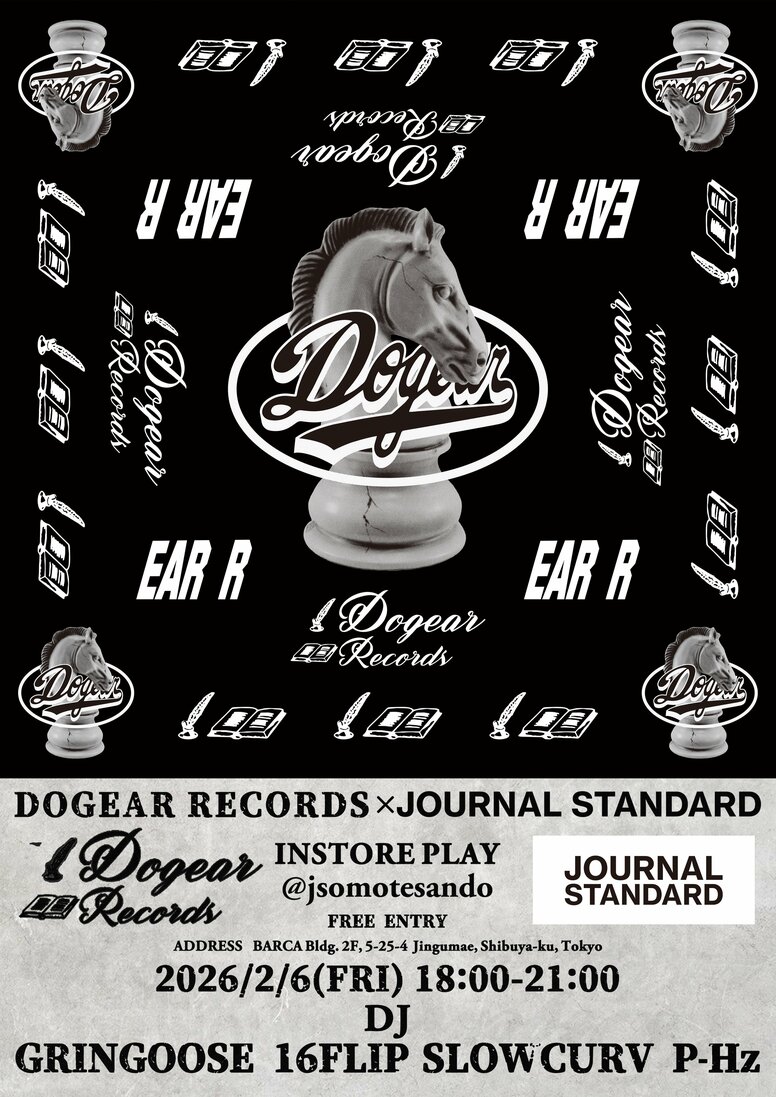 JOURNAL STANDARD 表参道店 MEN’Sにて『DOGEAR RECORDS × JOURNAL STANDARD』によるPOP UP EVENTの開催