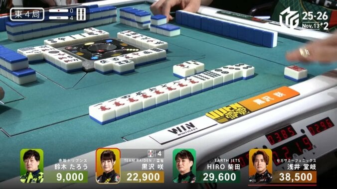 黒沢咲、ドラ引いてリーチ！赤引いて一発ツモ！そして裏！のシーン