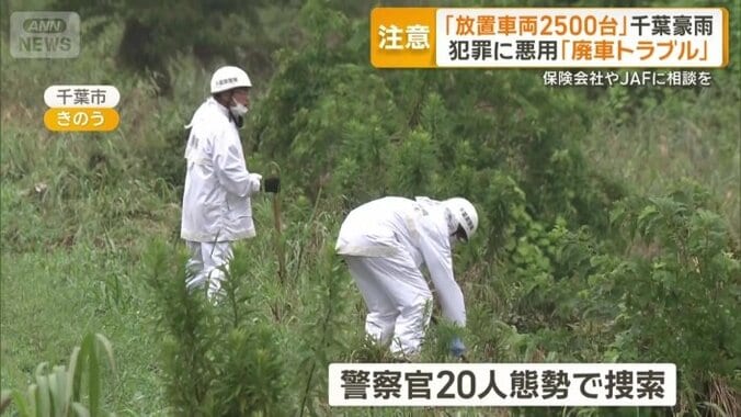 警察官20人態勢で捜索
